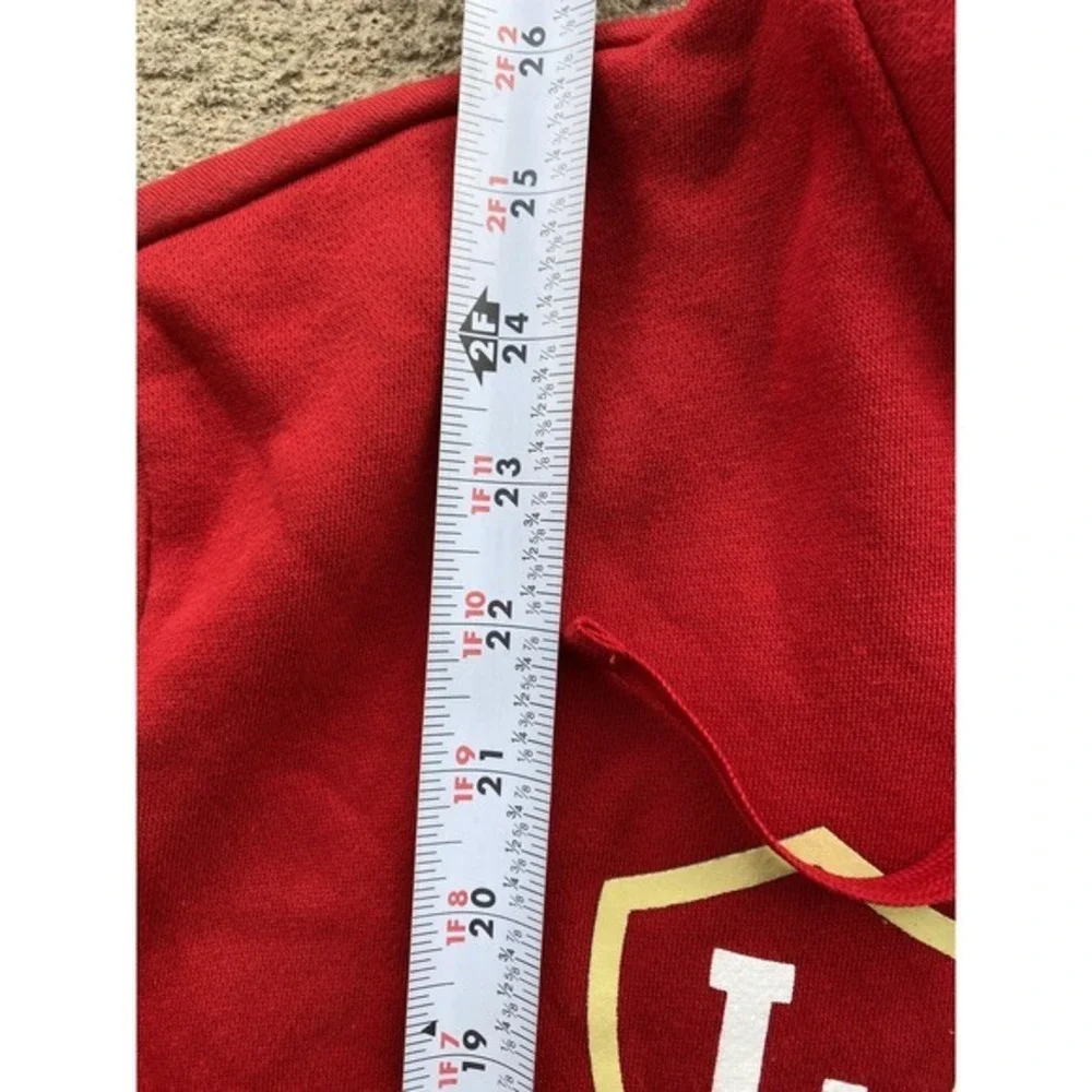 Orange Lutheran Hoodie Sweatshirt Mens Large Red Soccer Football Pullover Adidas